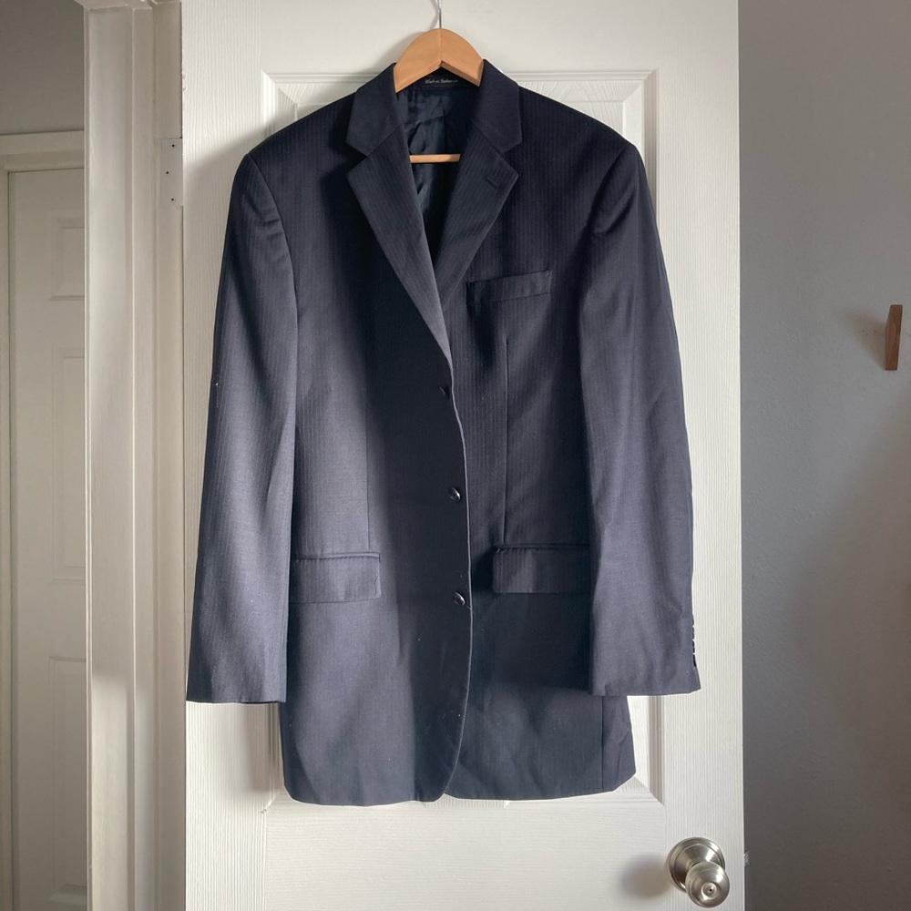 Calvin Klein Blazer / Black with Blue Pinstripe